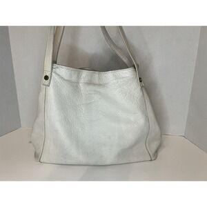 American Leather Co. Liberty Shopper White/cream Shoulder Bag